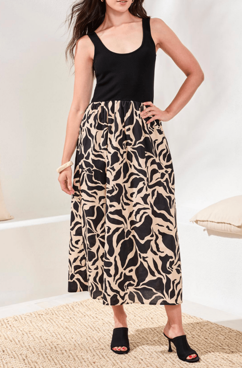 Sleeveless Twofer Dress