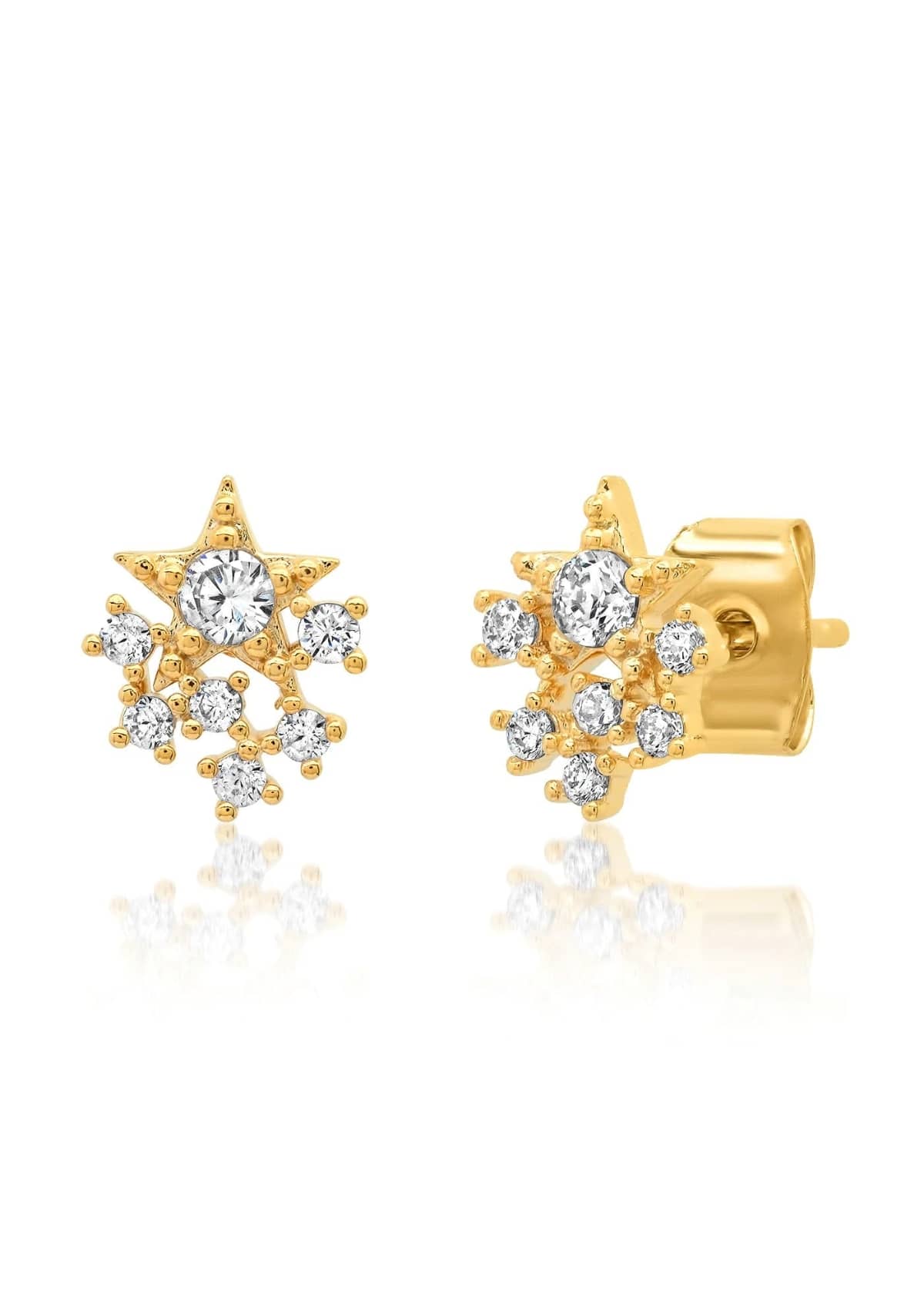 Star Cluster Gold Earrings -Tai Rittichai- Ruby Jane-