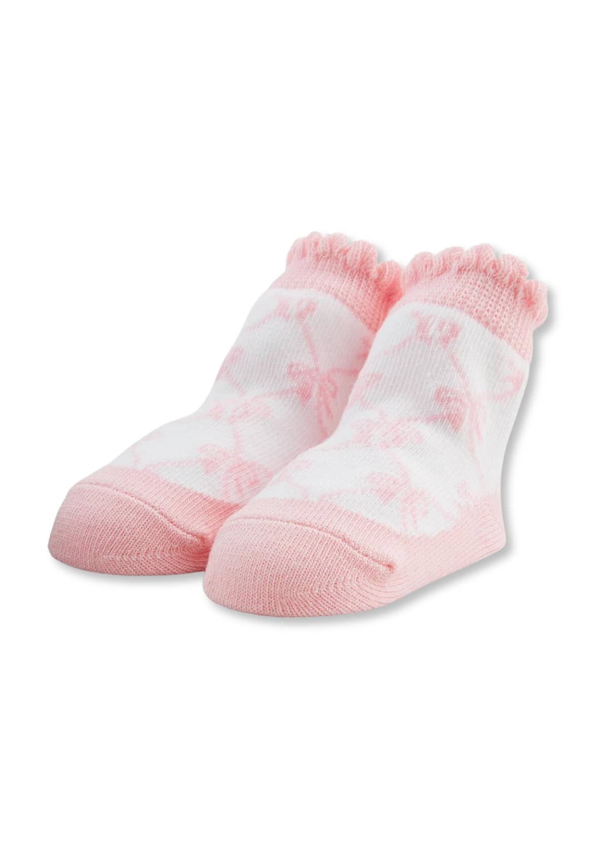 Stripe Bow Rattle Toe Baby Socks -Mud Pie / One Coas- Ruby Jane-