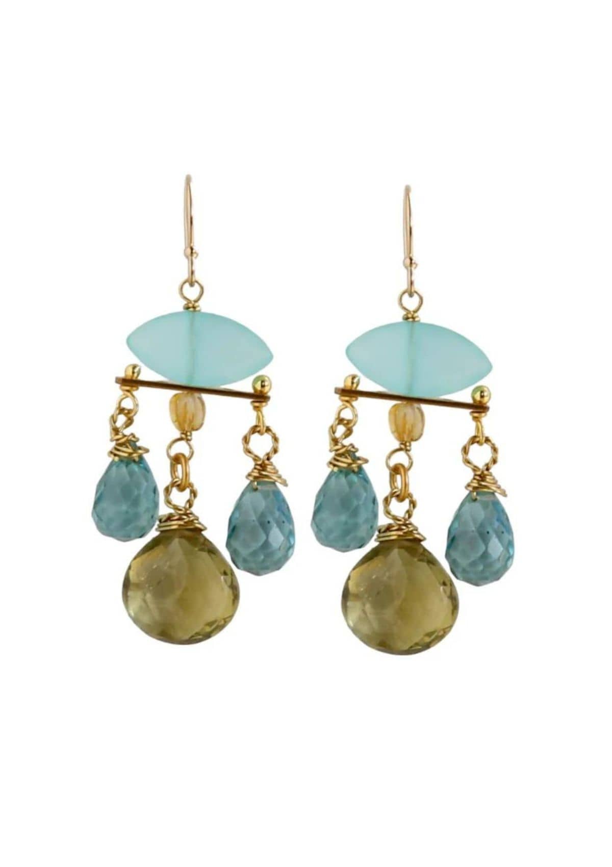 Sunniva Earrings - Chalcedony -Catherine Page- Ruby Jane-