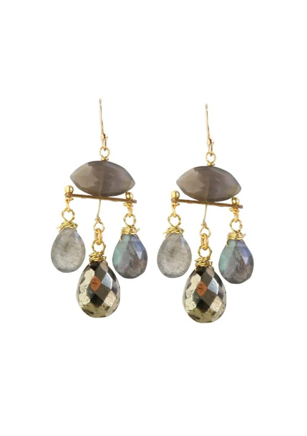 Sunniva Earrings - Labradorite -Catherine Page- Ruby Jane-