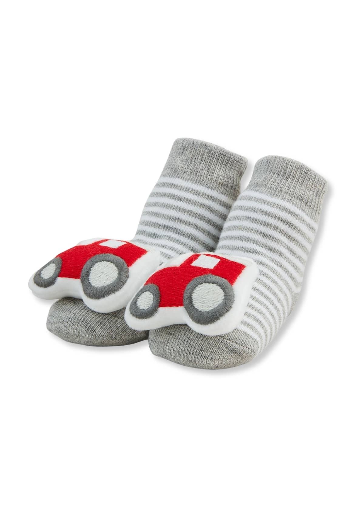 Tractor Rattle Toe Baby Socks -Mud Pie / One Coas- Ruby Jane-
