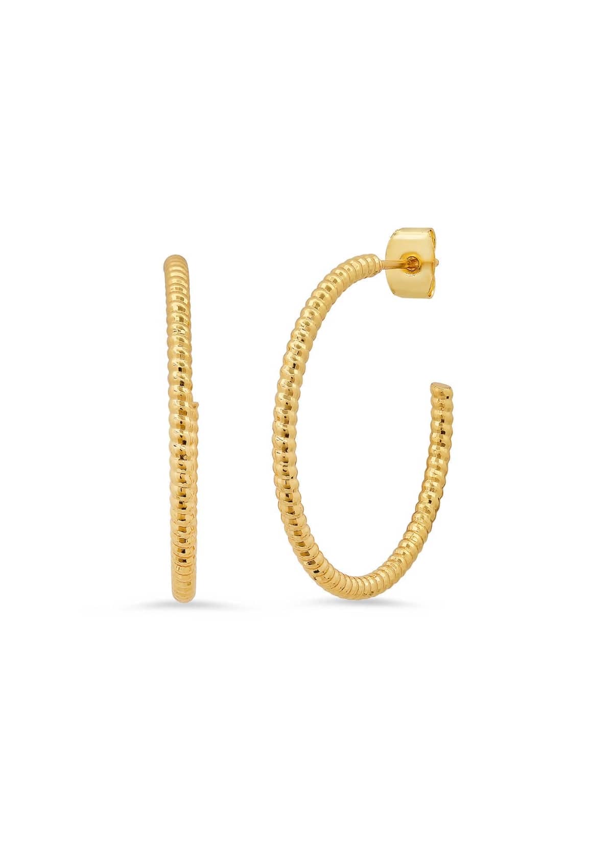 Earrings-Fashion-Jewelry-Medium gold hoops-Ruby Jane.