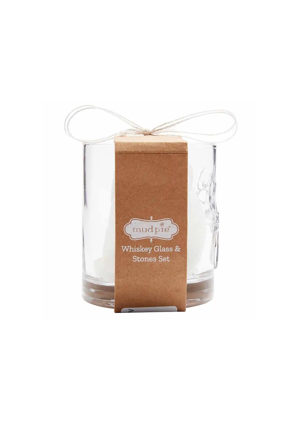 Whiskey Glass & Stones Set with Side Deer Design -Mud Pie- Ruby Jane-