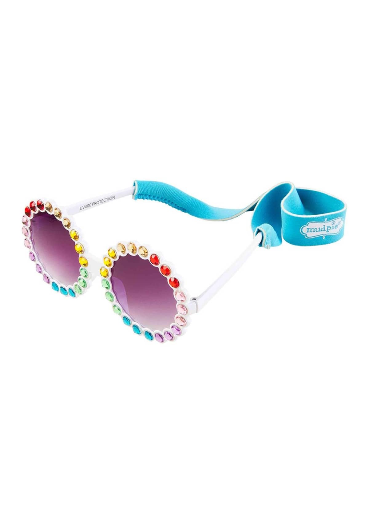 White Rainbow Round Toddler Sunglasses -Mud Pie / One Coas- Ruby Jane-