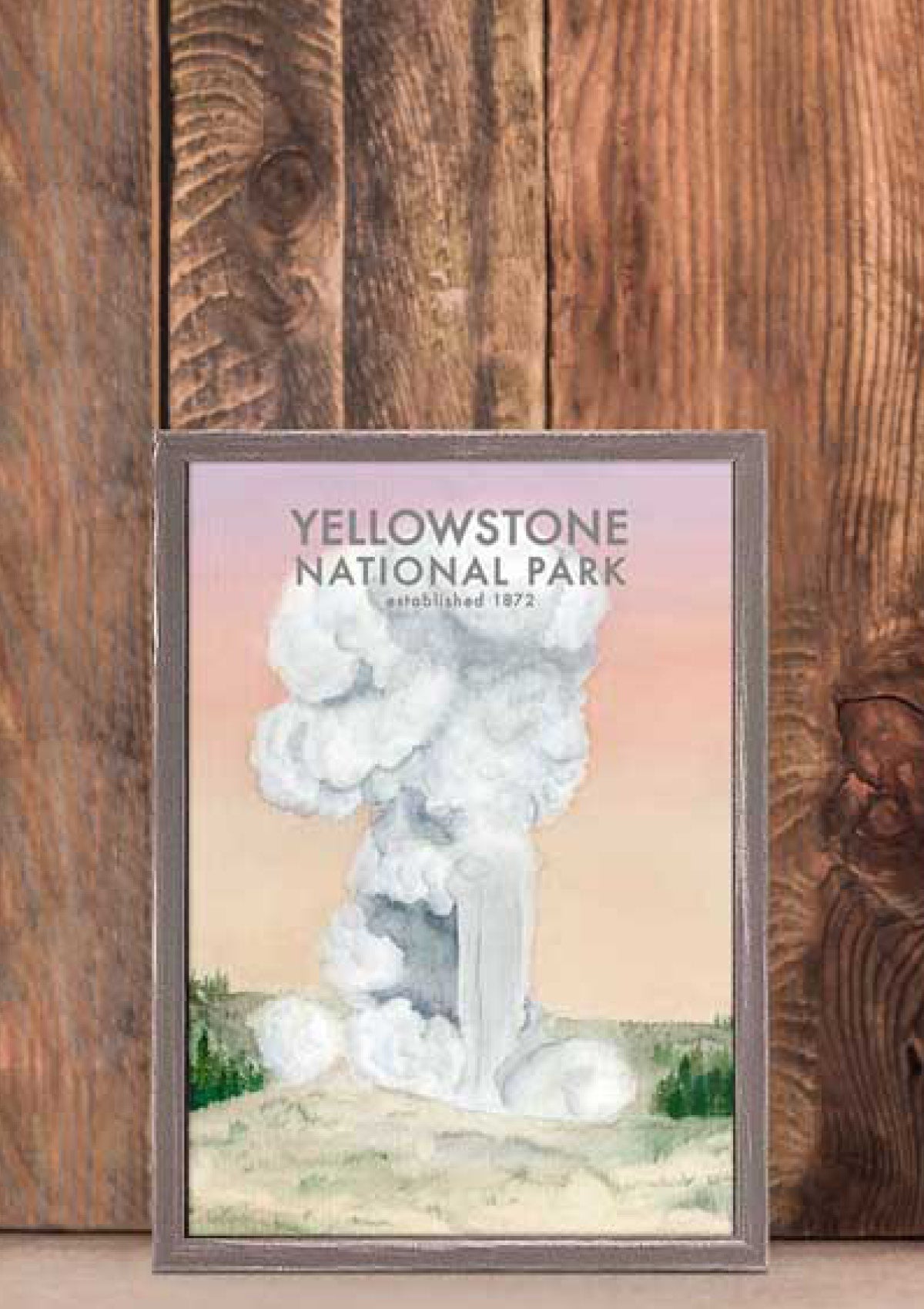 Yellowstone National Park Mini Framed Canvas -GreenBox Art- Ruby Jane-