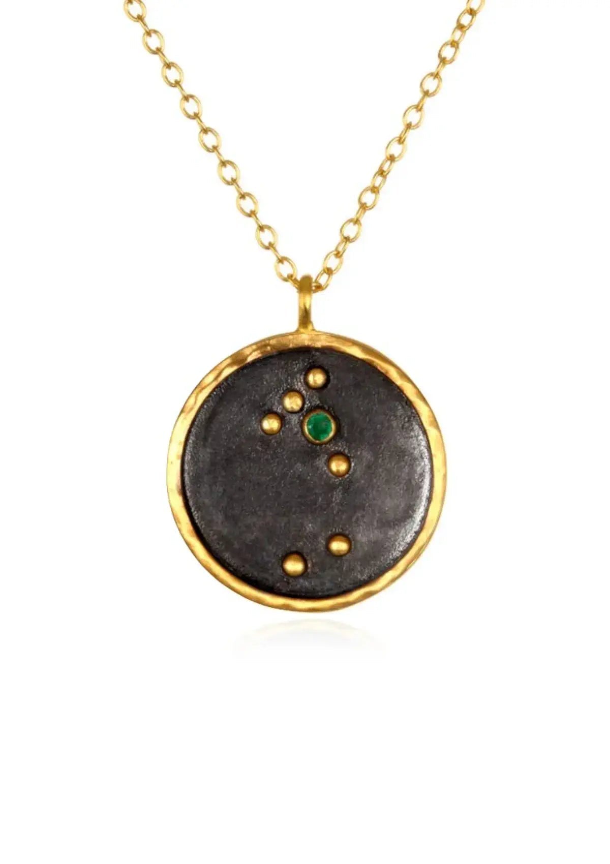 Fashion jewelry gold zodiac necklace at Ruby Jane & valleygirl boutique.