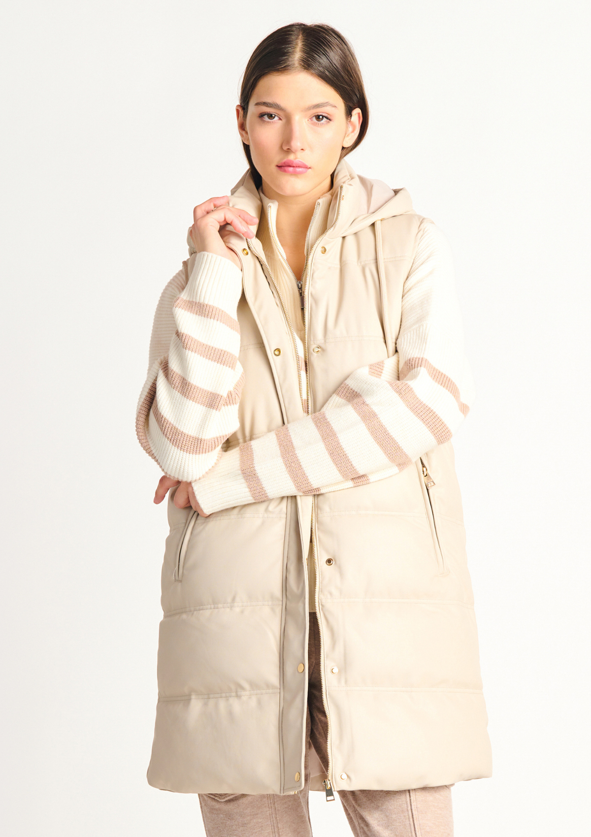 Kali Faux Leather Puffer Vest