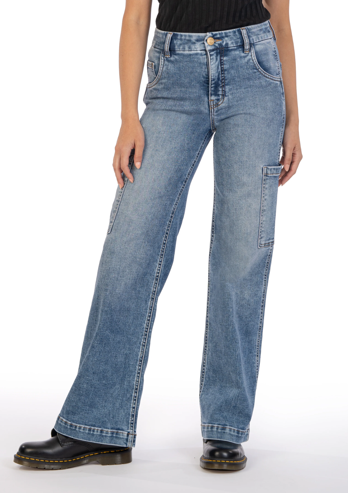 Jodi High Rise Fab Ab Wide Leg Jeans, Blithe