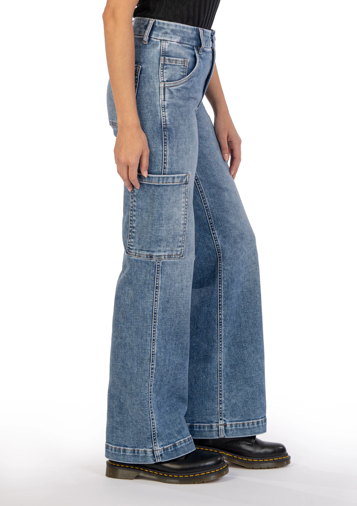 Jodi High Rise Fab Ab Wide Leg Jeans, Blithe