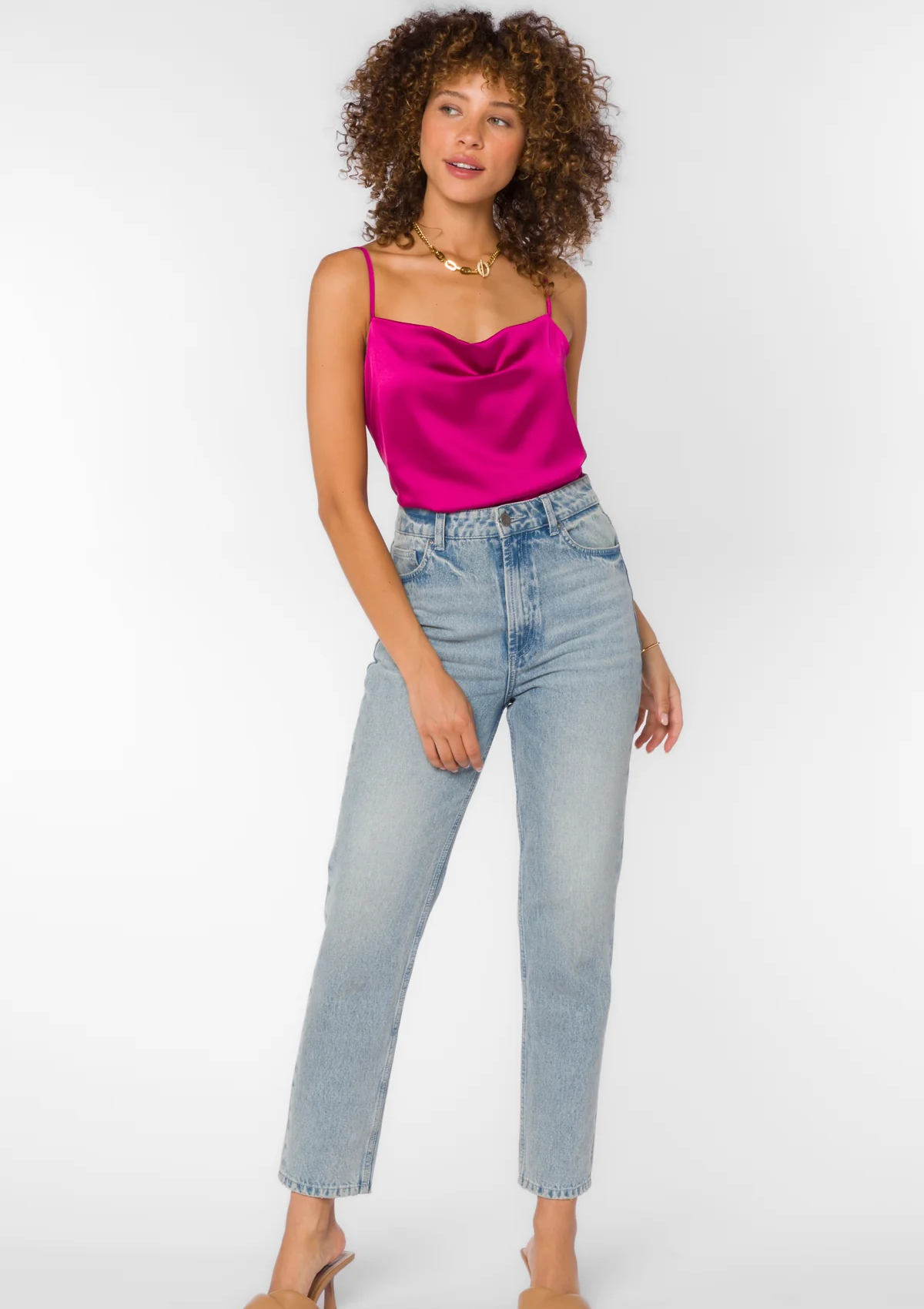 Mindy Satin Cami, Adjustable