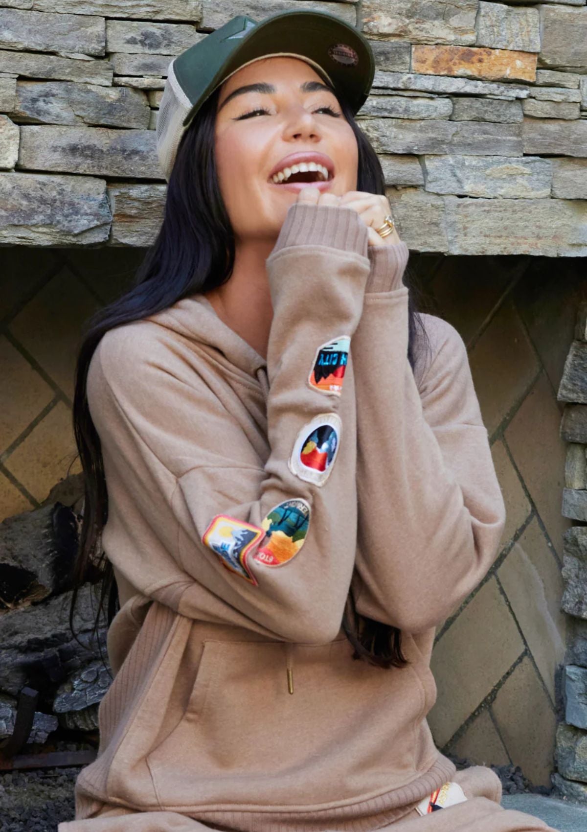 Vida Winter Fleece Patch Hoodie