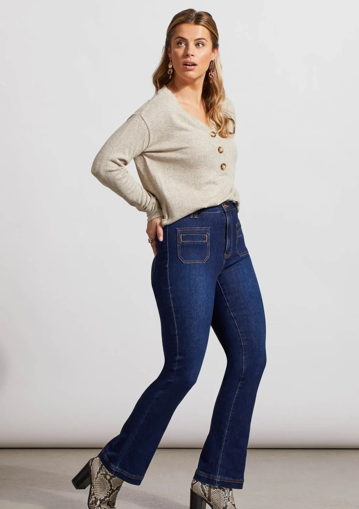 Lia Long Sleeve Henley Top