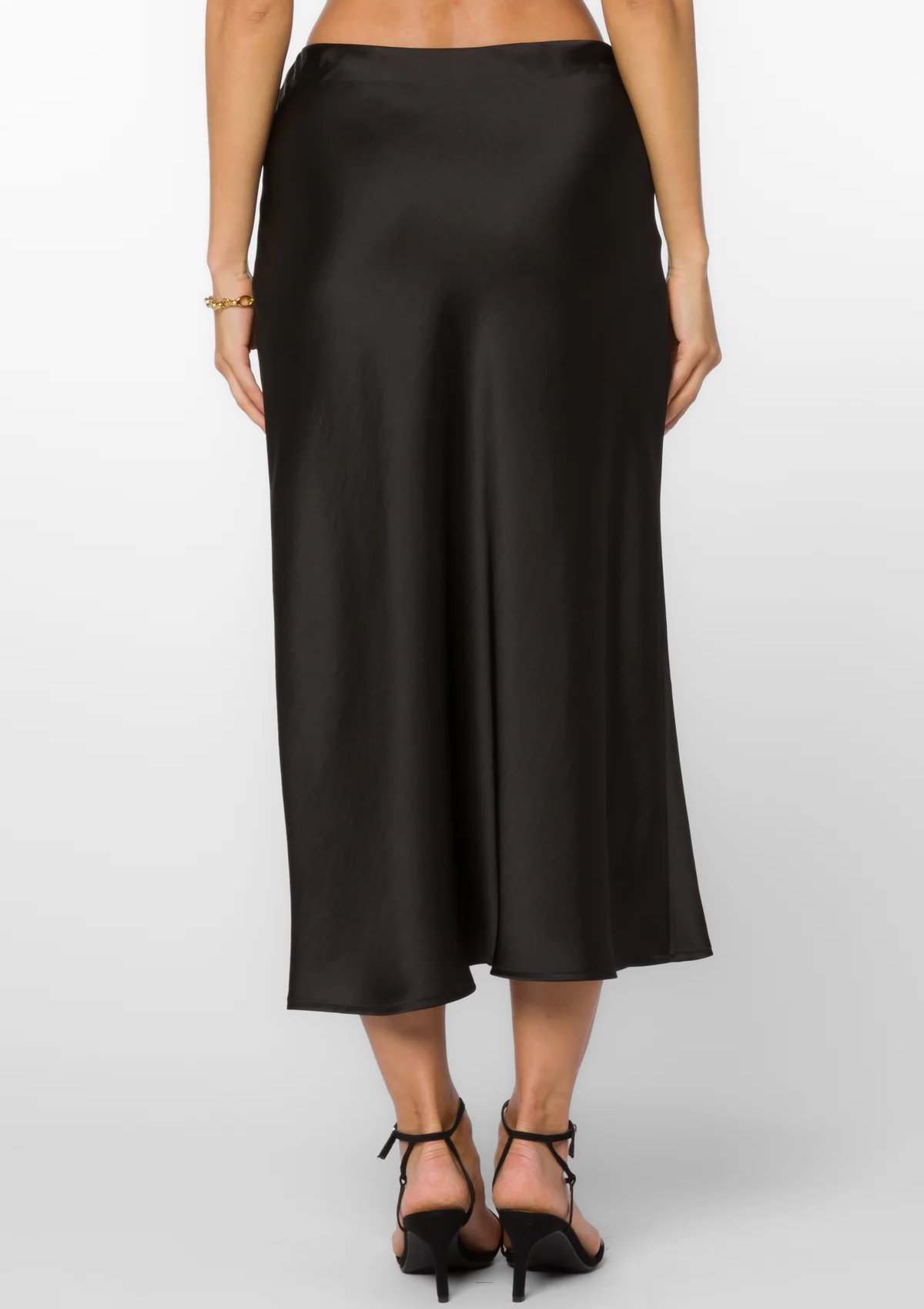 Gypsy Pull-On Satin Midi Skirt