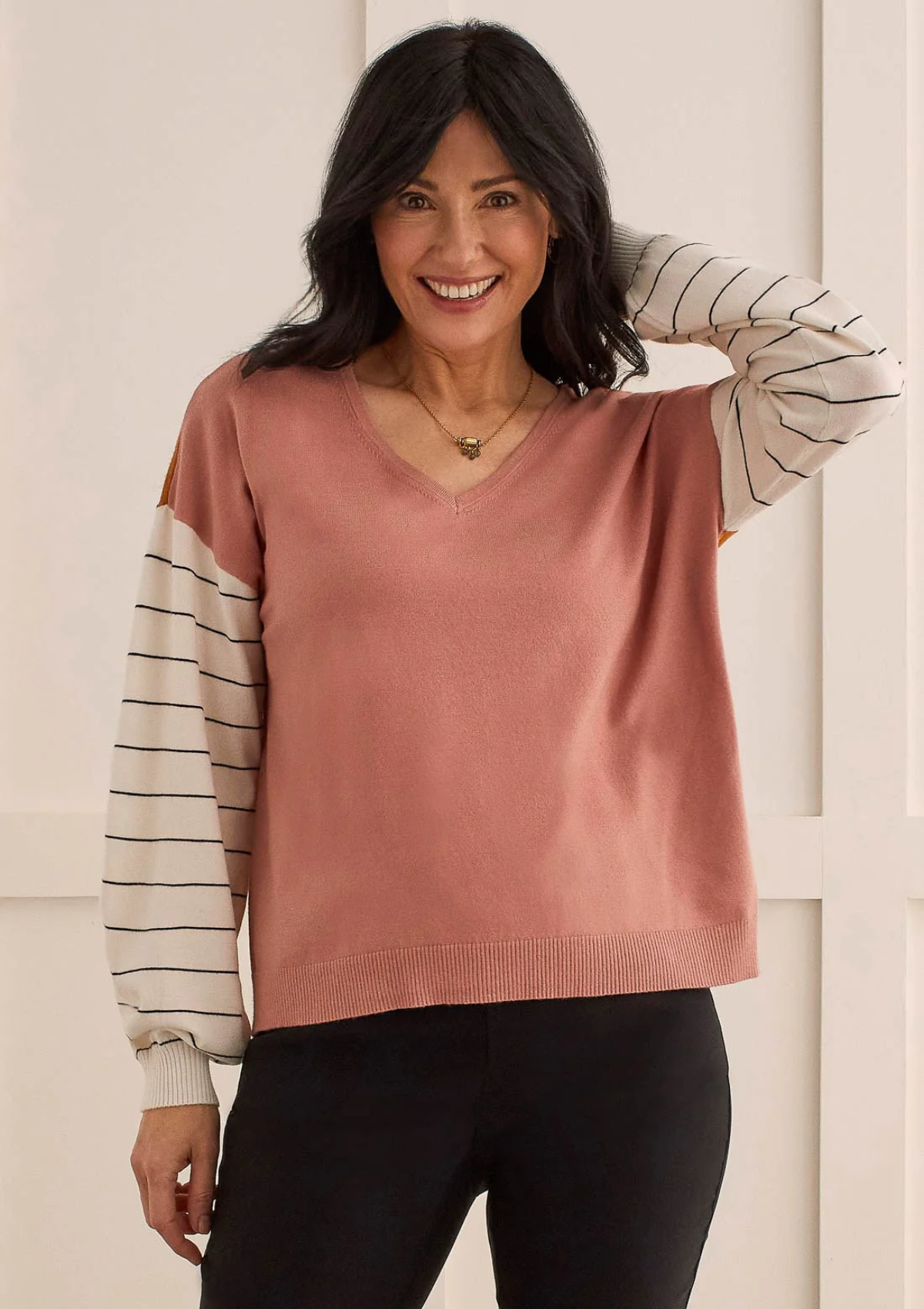 Macy Long Sleeve V-Neck Sweater