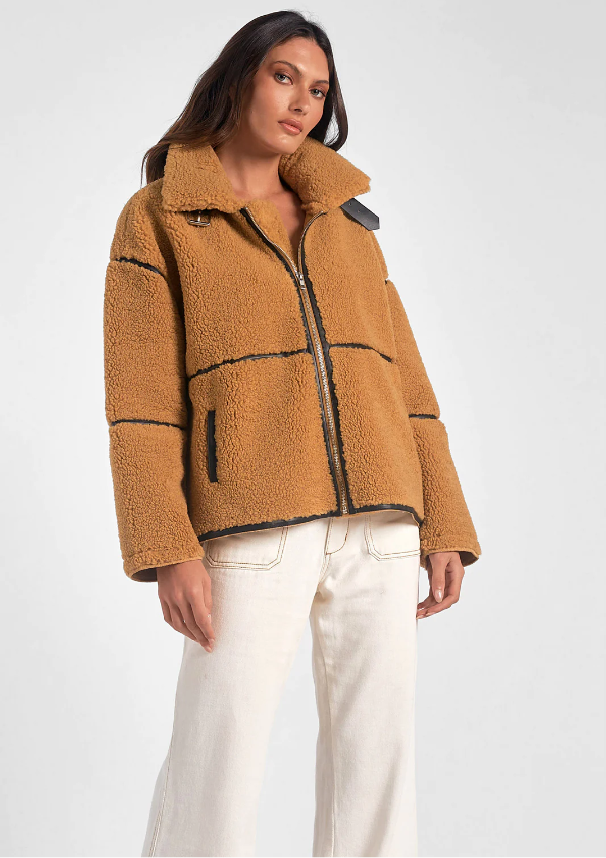 Aspen Zip Up Piping Trim Coat