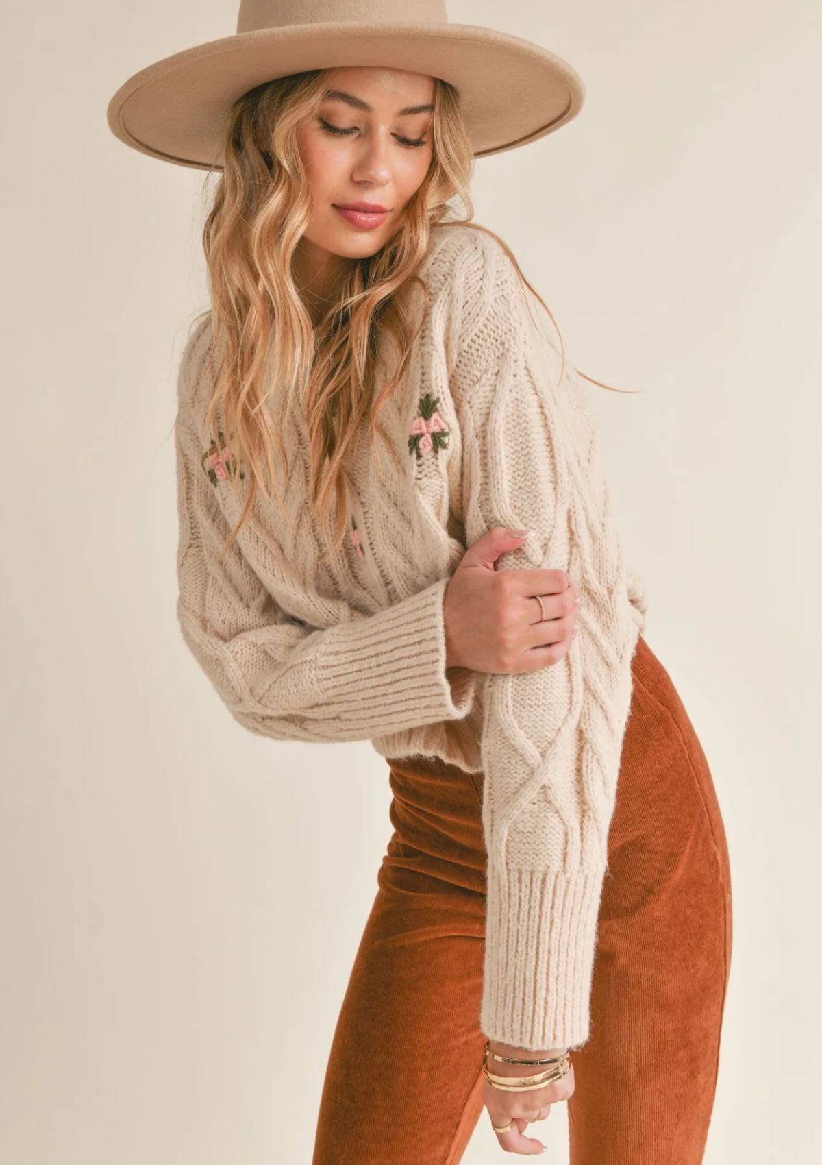 Bloom of Youth Knit Embroidered Sweater