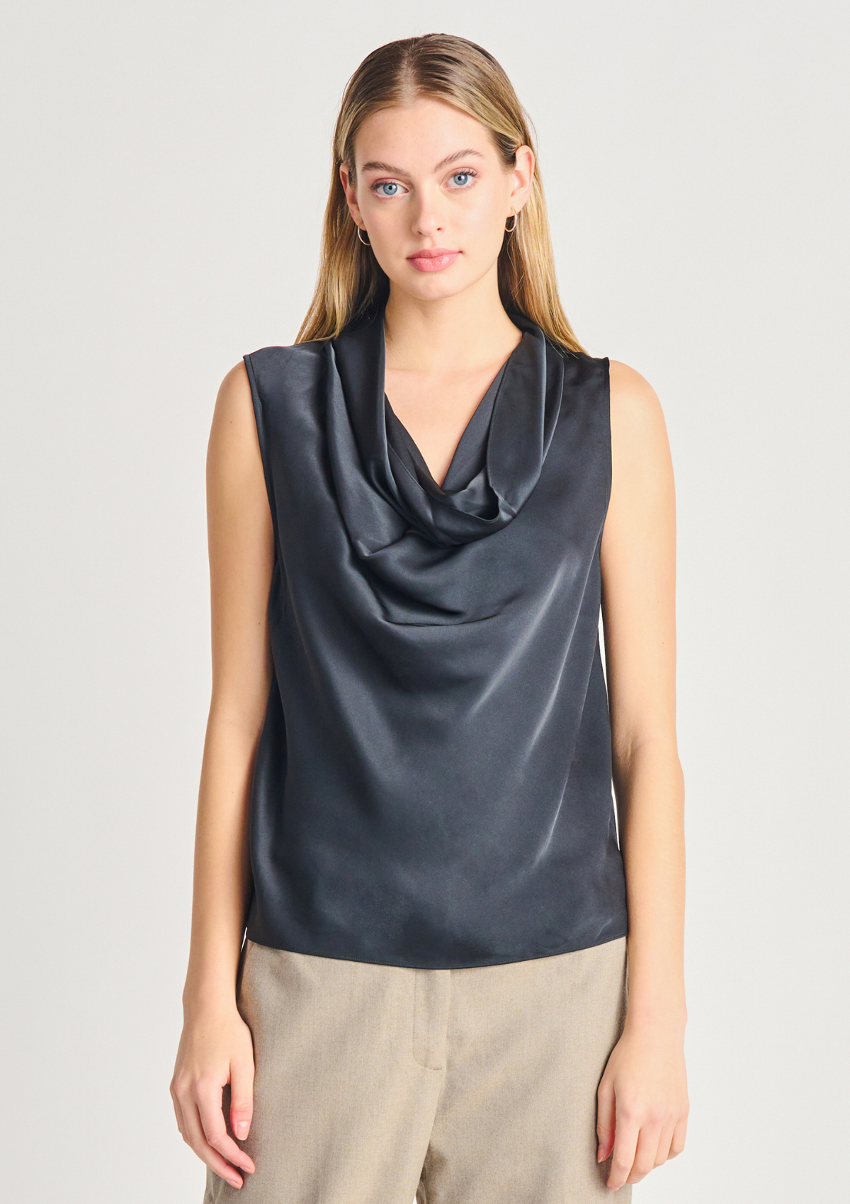 Carla Satin Cowl Neck Top