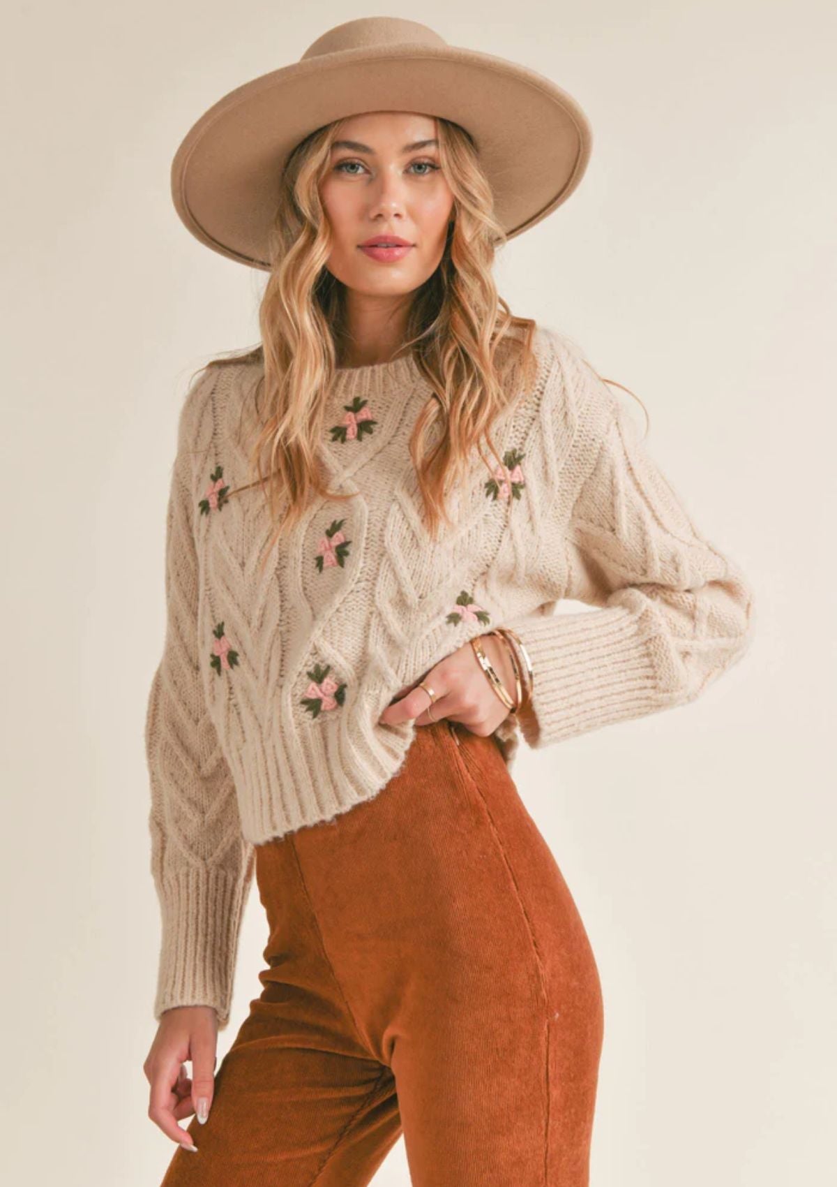 Bloom of Youth Knit Embroidered Sweater