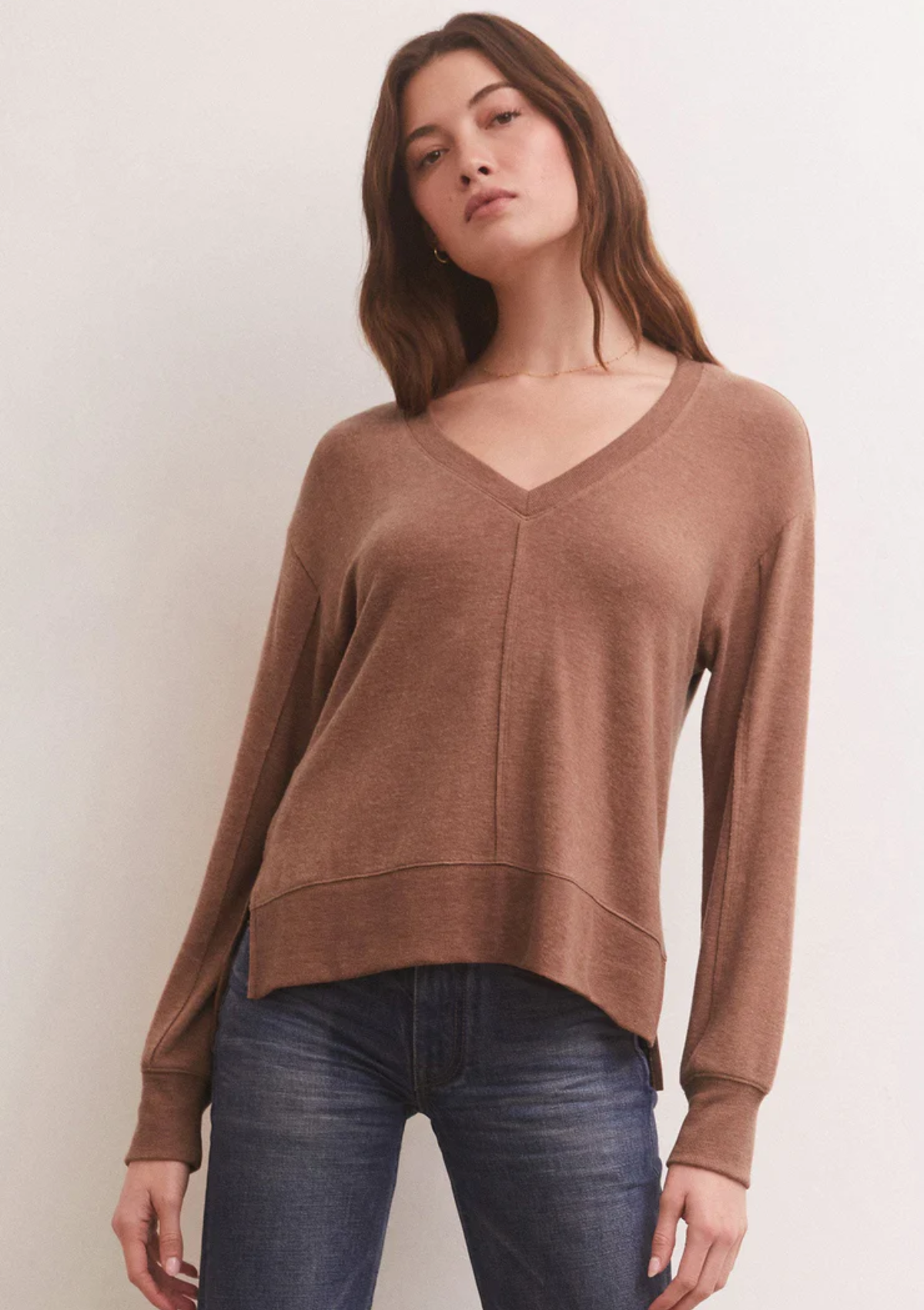 Wilder Cloud V-Neck Long Sleeve Top