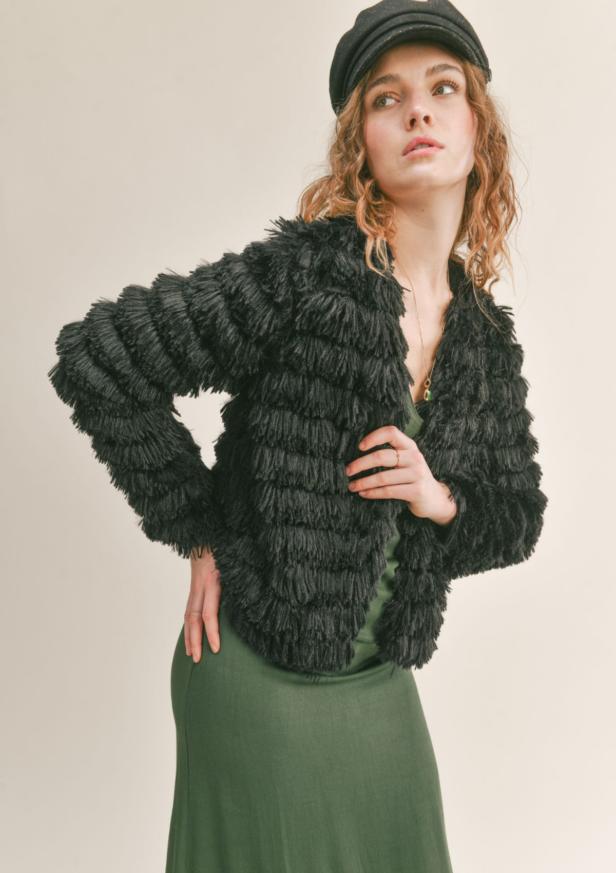 Prism Fringe Sherpa Jacket