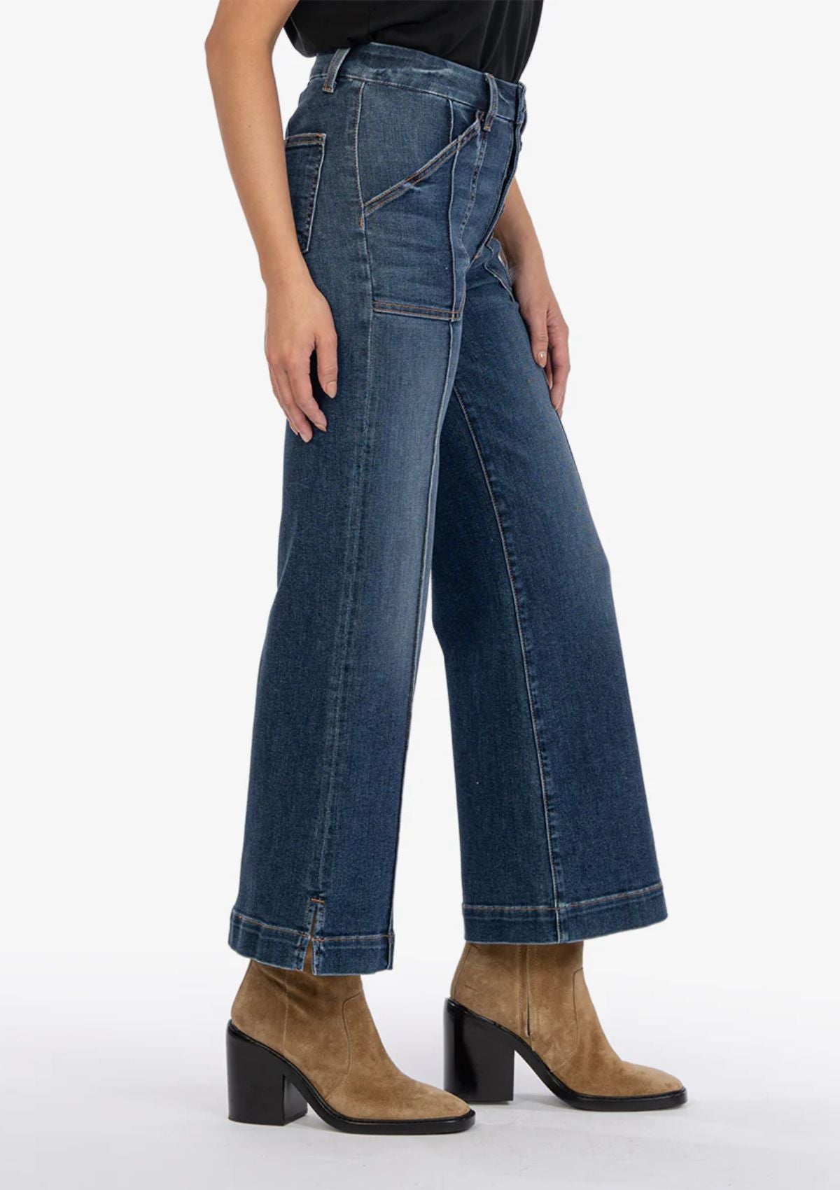 Meg High Rise Wide Leg Jeans, Friendly