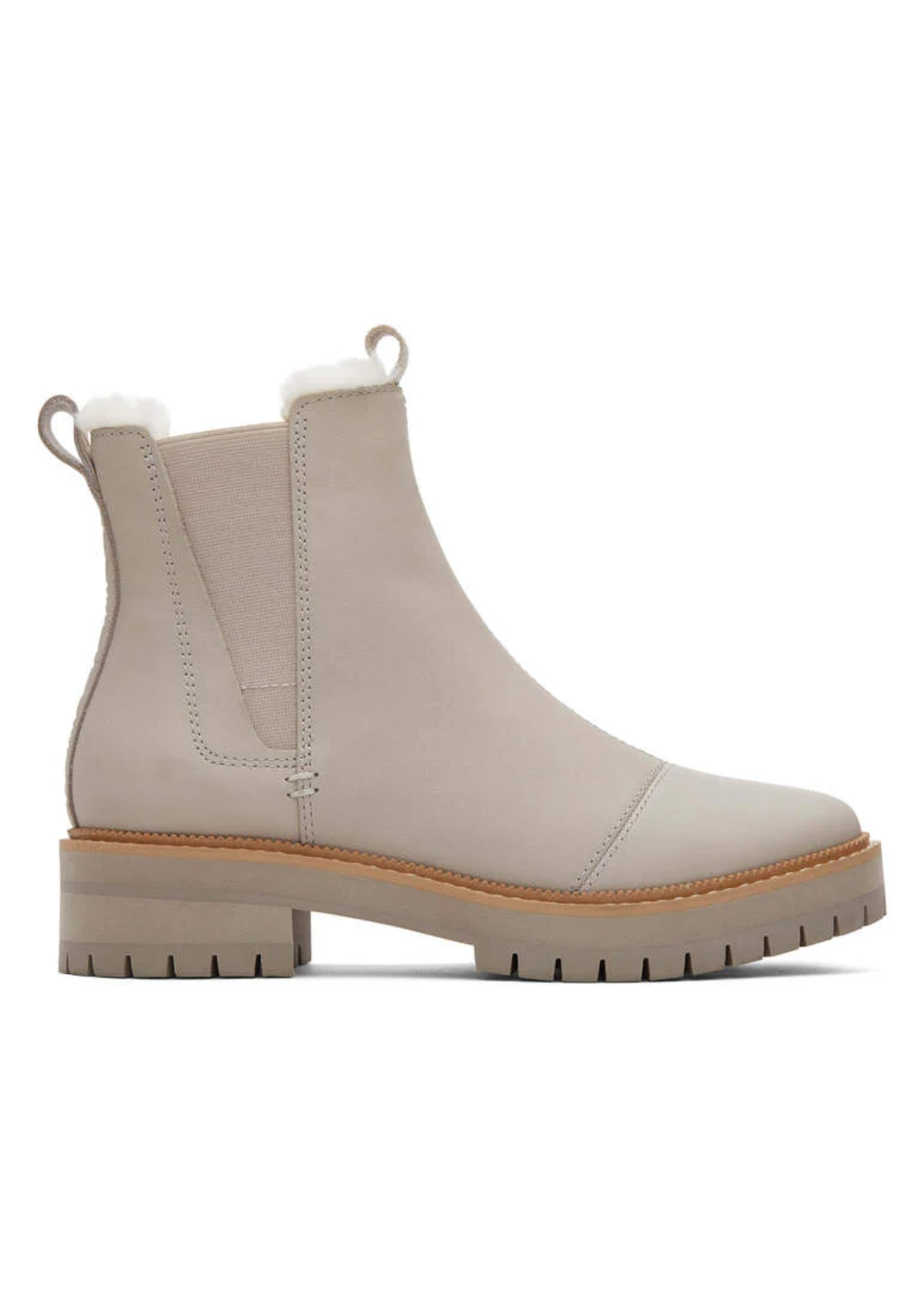 Dakota Leather Boot in Pebble Grey