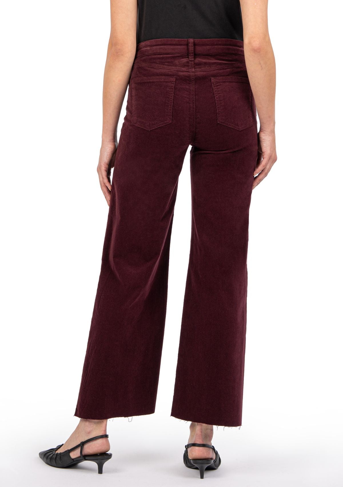 Meg High Rise Fab Ab Wide Leg Jeans - Dark Plum