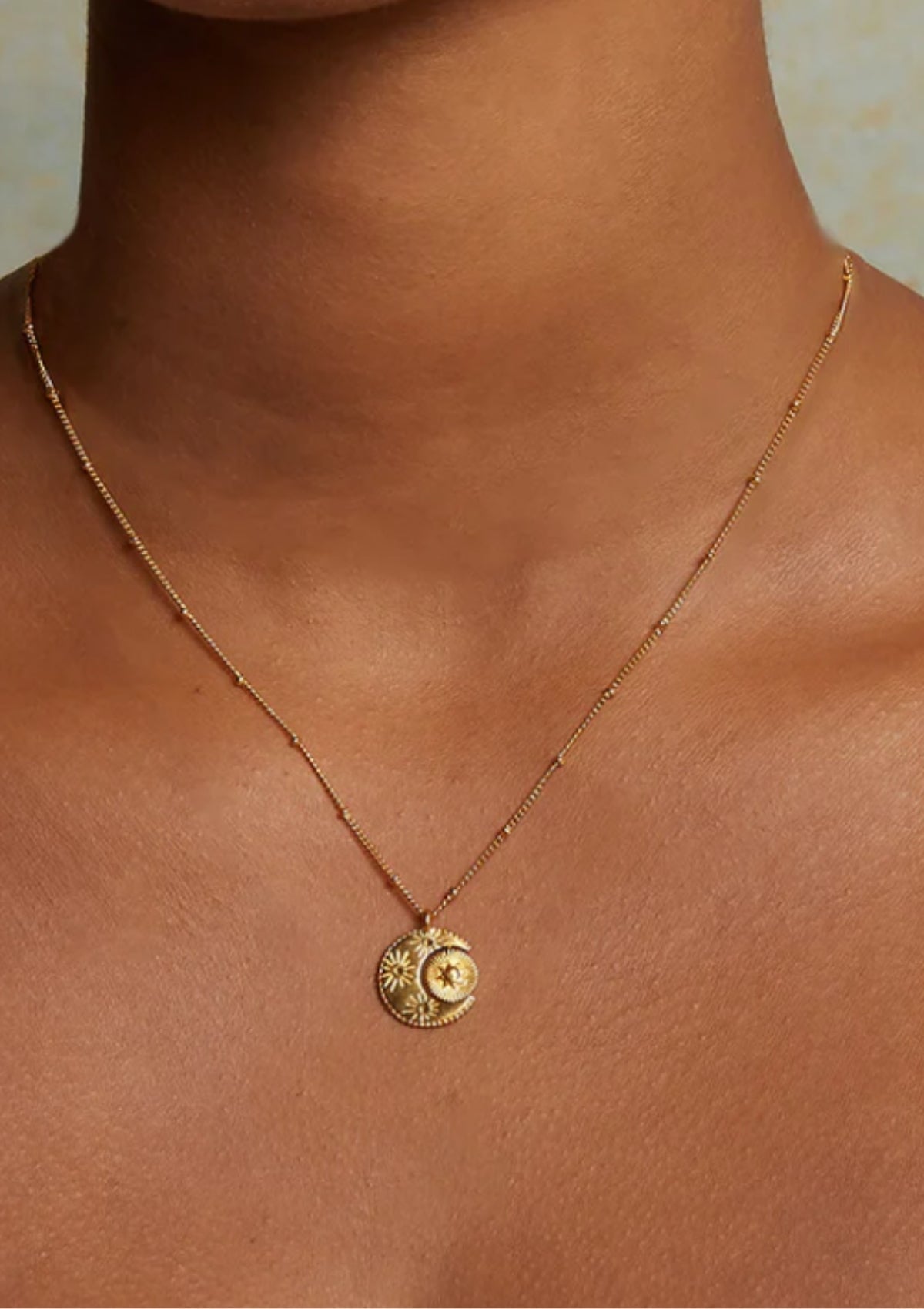 16" Spinning Celestial Pendant Necklace -Satya Jewelry- Ruby Jane-