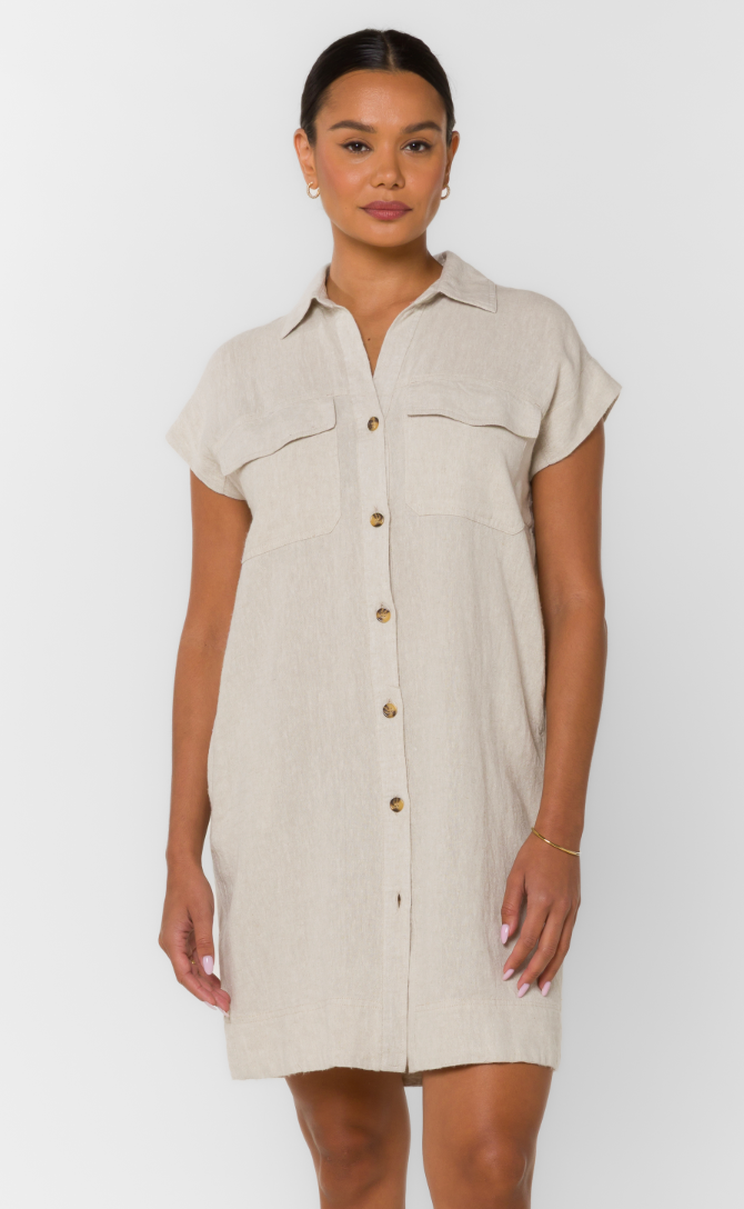 Deanna Short Sleeve Utility Dress
