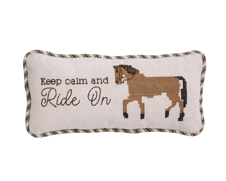 Keep Needlepoint Small Pillow