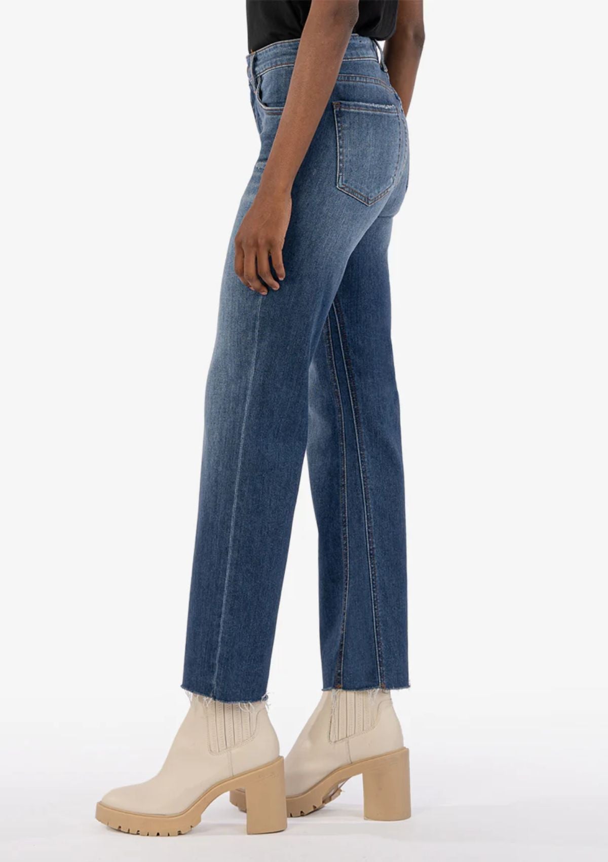 Kelsey High Rise Fab Ab Ankle Flare Jeans, Royal Wash