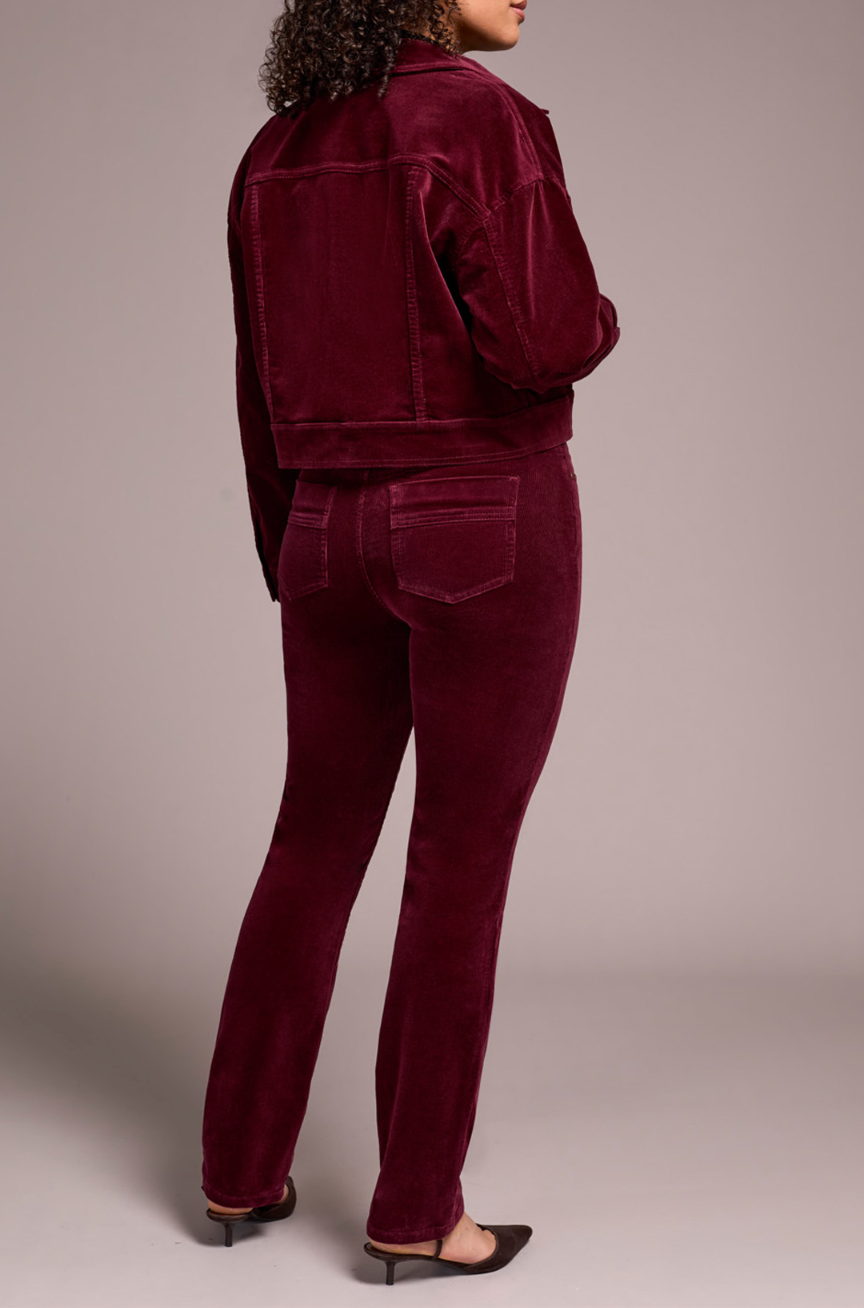 Long Sleeve Button Front Cord Jacket