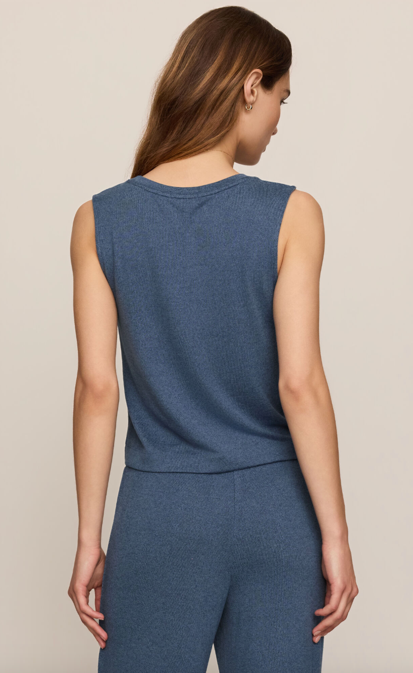 Sloane Soft Knit Tank Top - True Navy