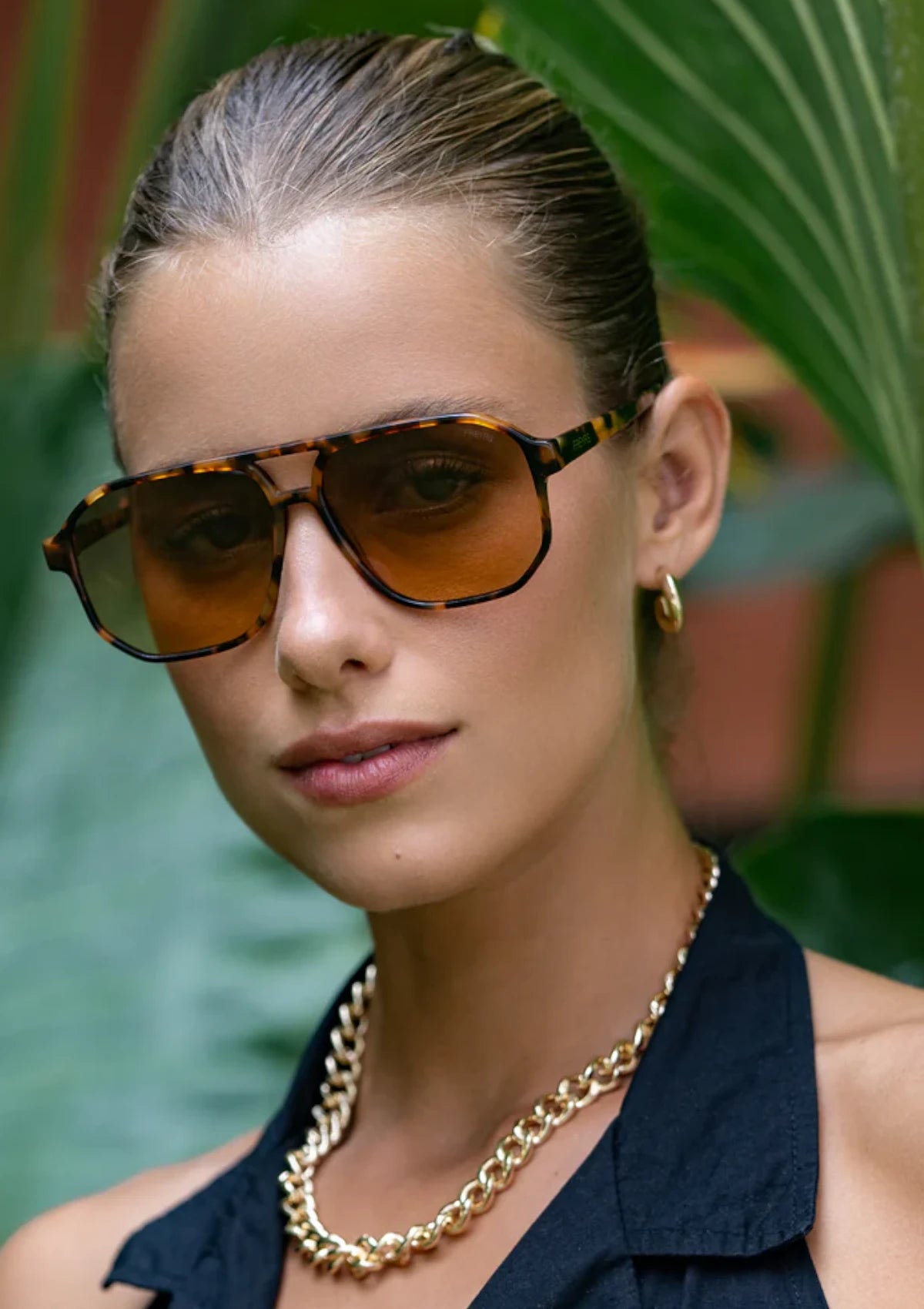 Billie Aviator Sunglasses - Tortoise Brown