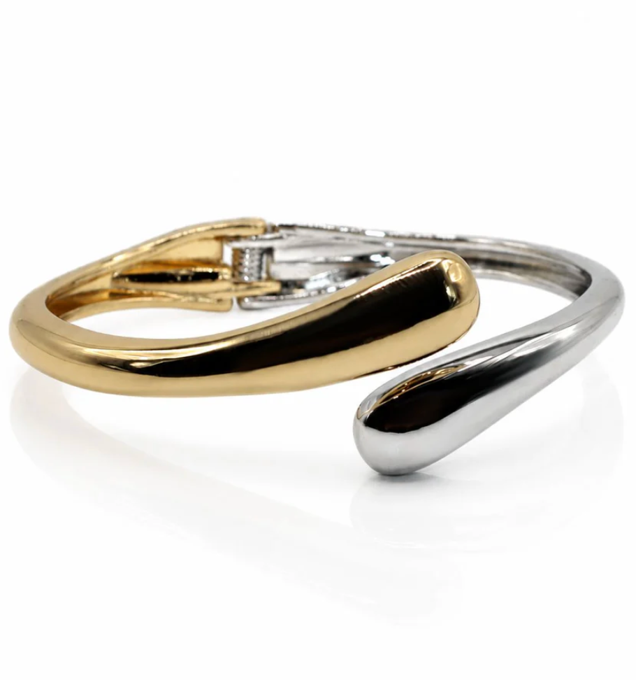 Plated Two Tone Drop Bracelet