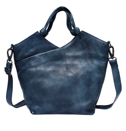 Nash Leather Crossbody Bag - Denim