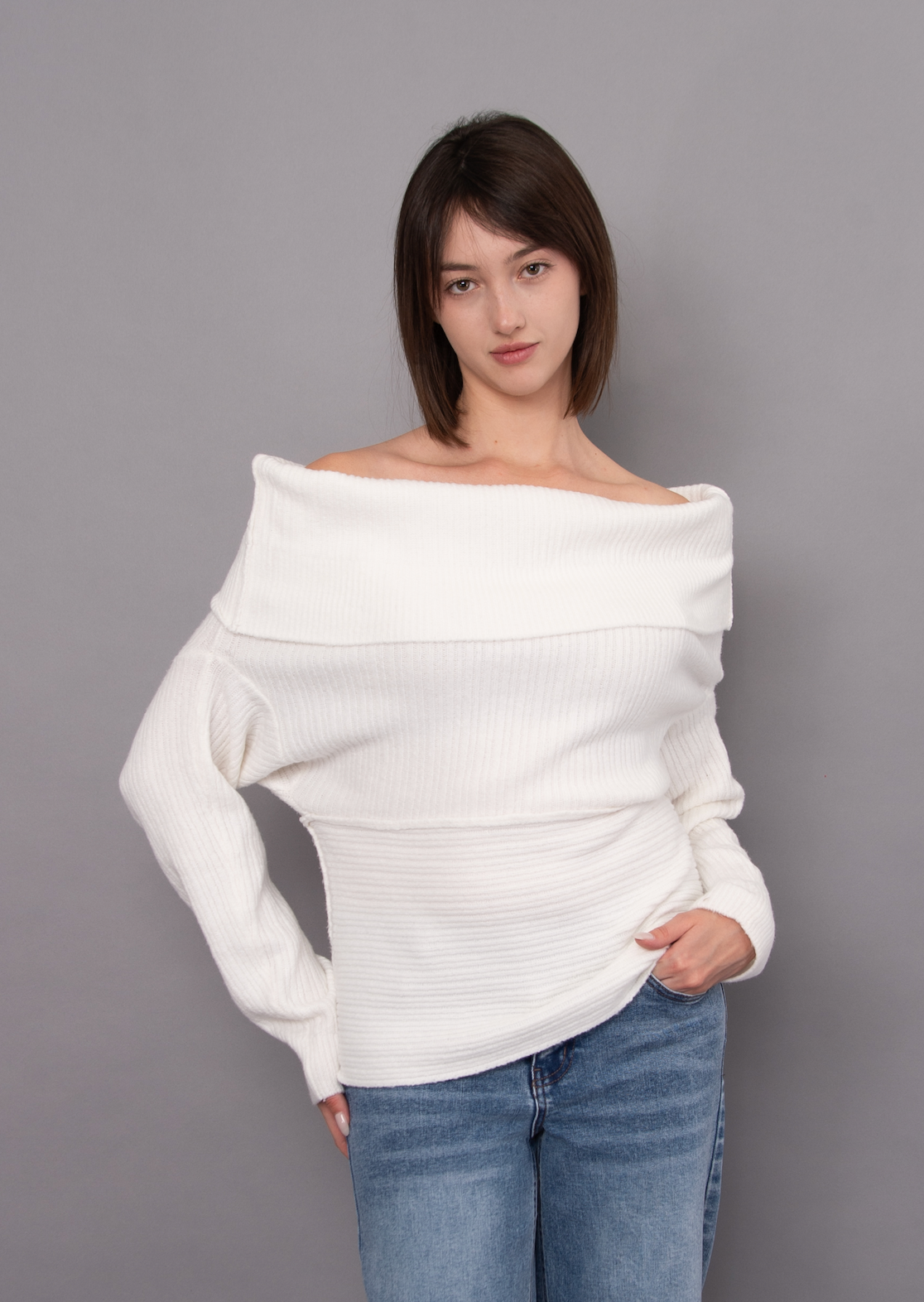 Marylyn Long Sleeve Pull Over - Winter White