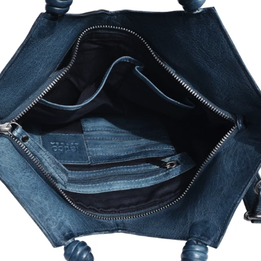 Nash Leather Crossbody Bag - Denim