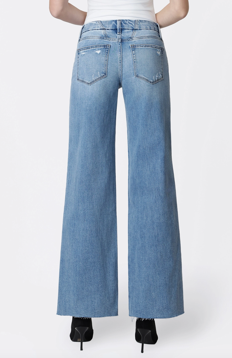 Mid-Rise, Wide-Leg Jeans