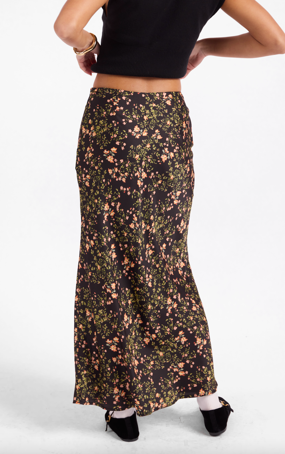 Urban Bloom Midi Skirt