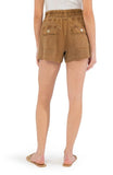 Smocked Waistband Short with Drawcord,  Bronze