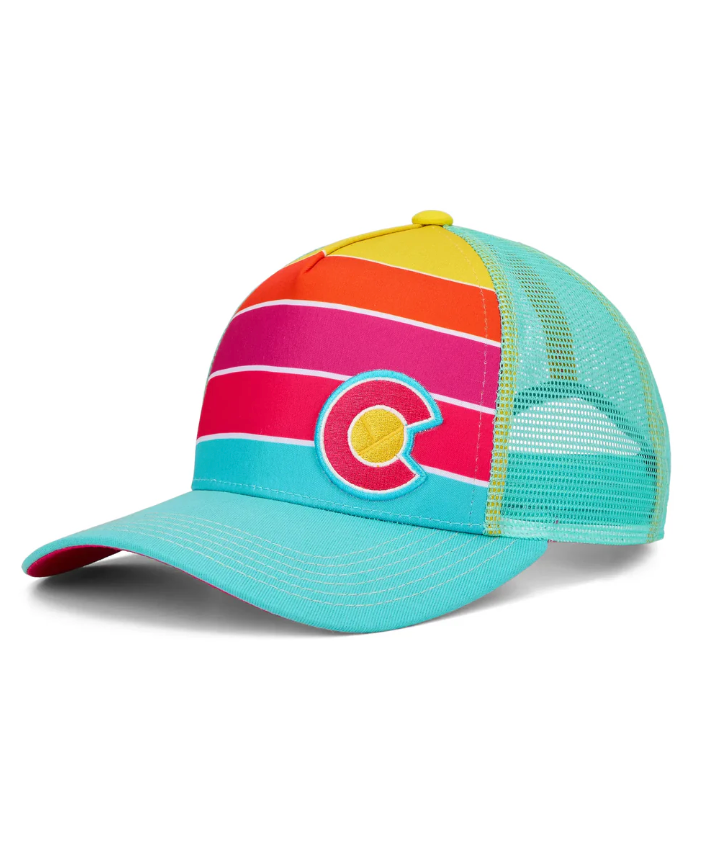 Kids Turquoise Lake Fader Trucker Hat