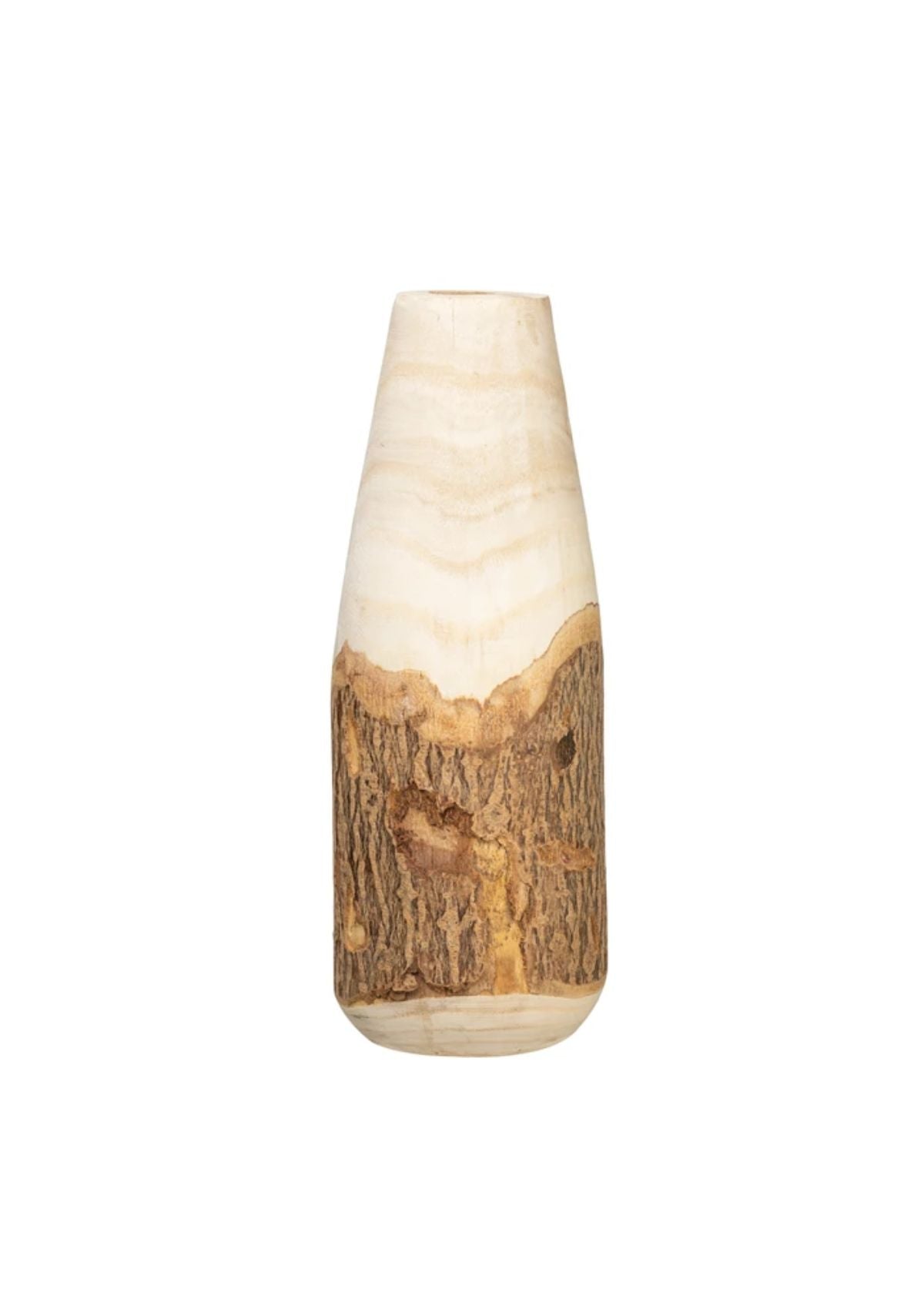 16 1/4" Paulownia Wood Vase