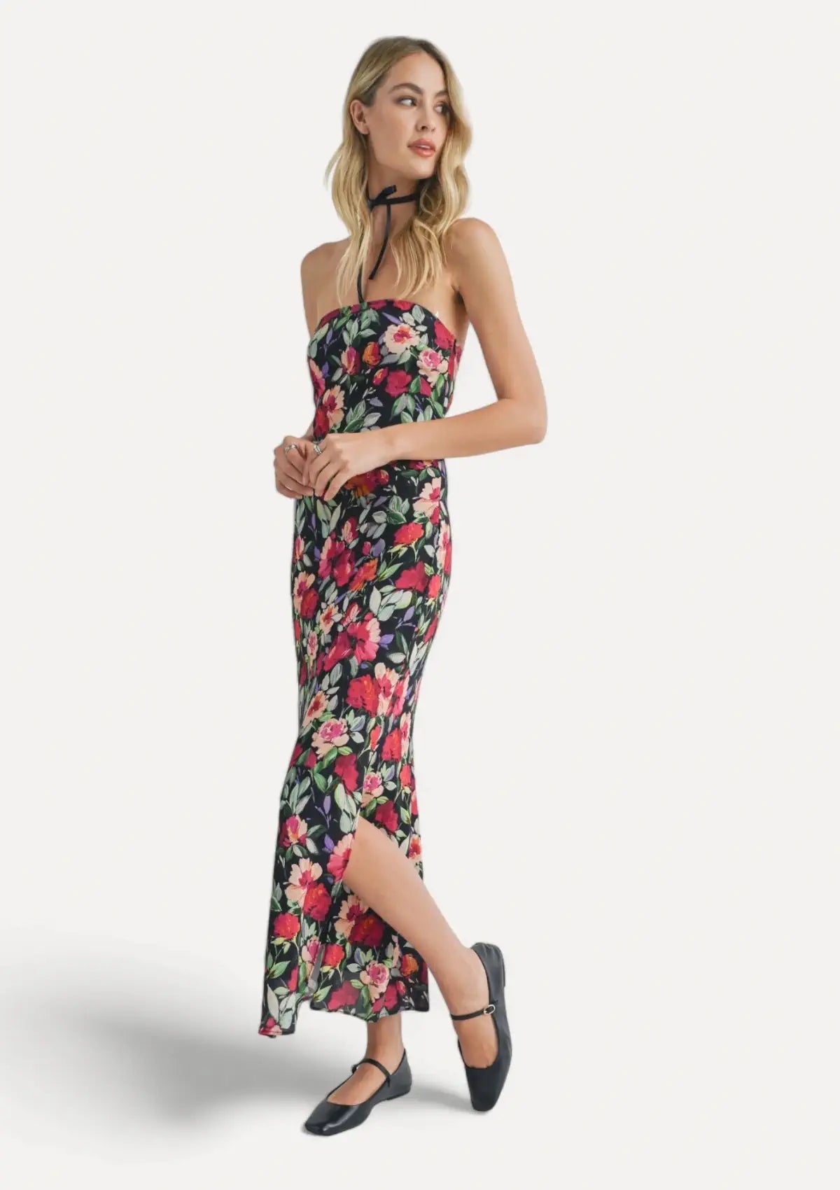 Floral strapless maxi dress at Ruby Jane & Valleygirl Boutique.