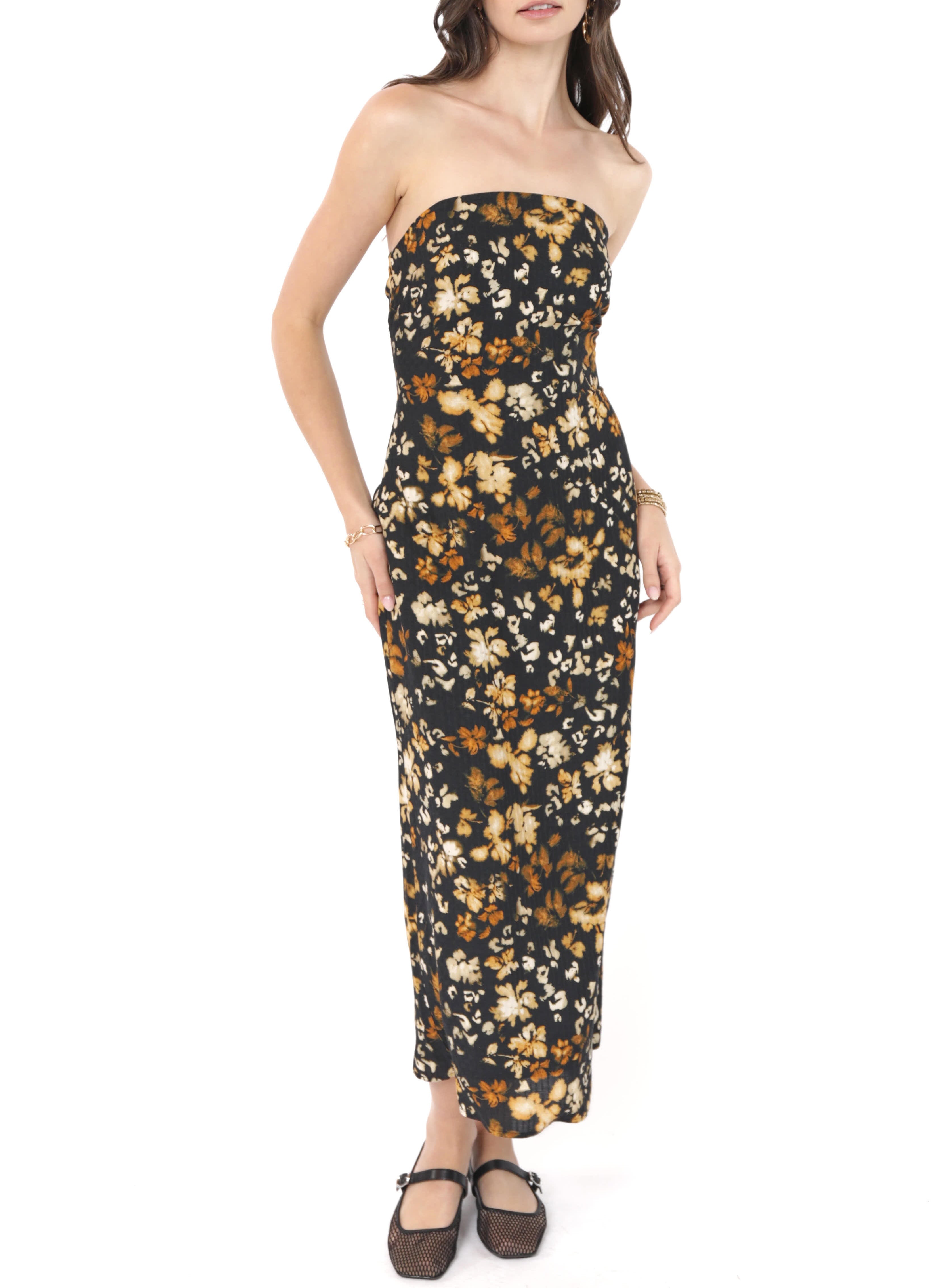 With Ease Tube Midi Dress