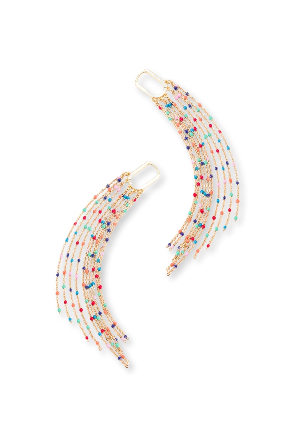 Artisan Multi Color Beaded Earrings -Nakamol Jewelry design- Ruby Jane-