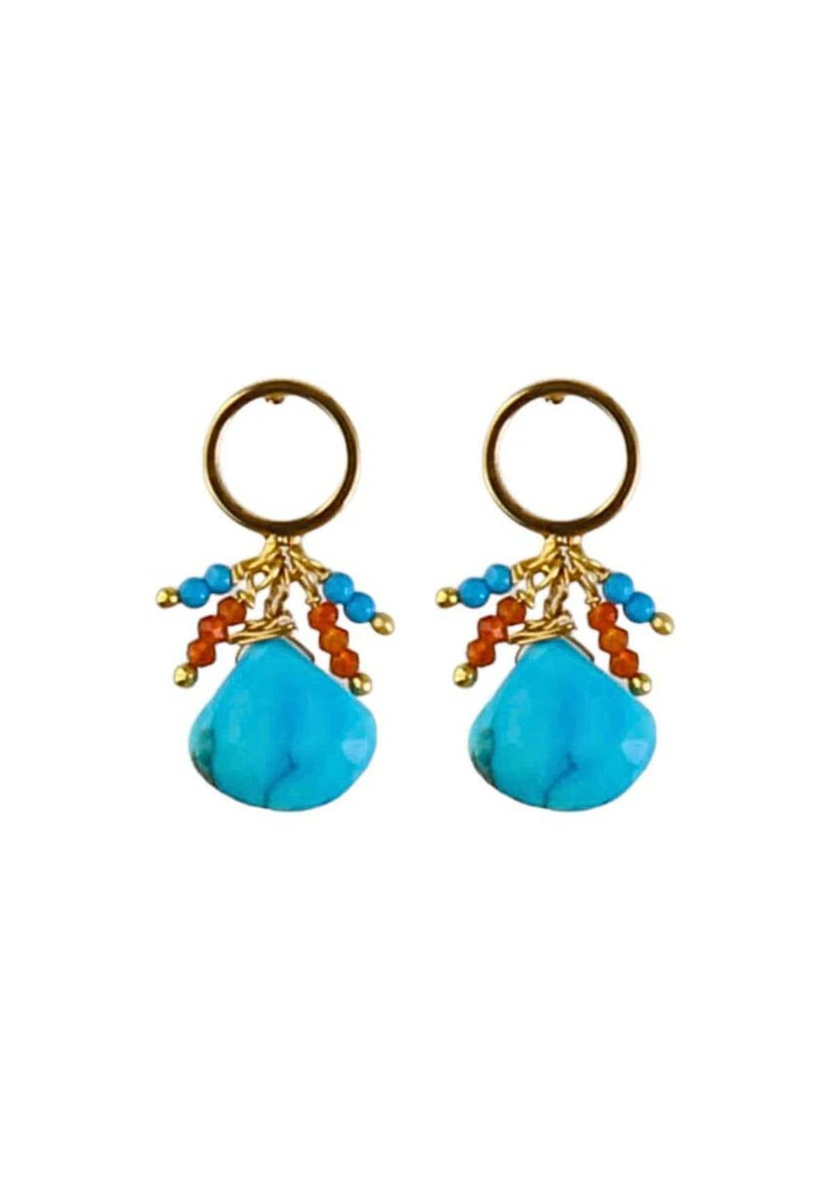 Ashlynn Drop Earrings - Turquoise -Catherine Page- Ruby Jane-