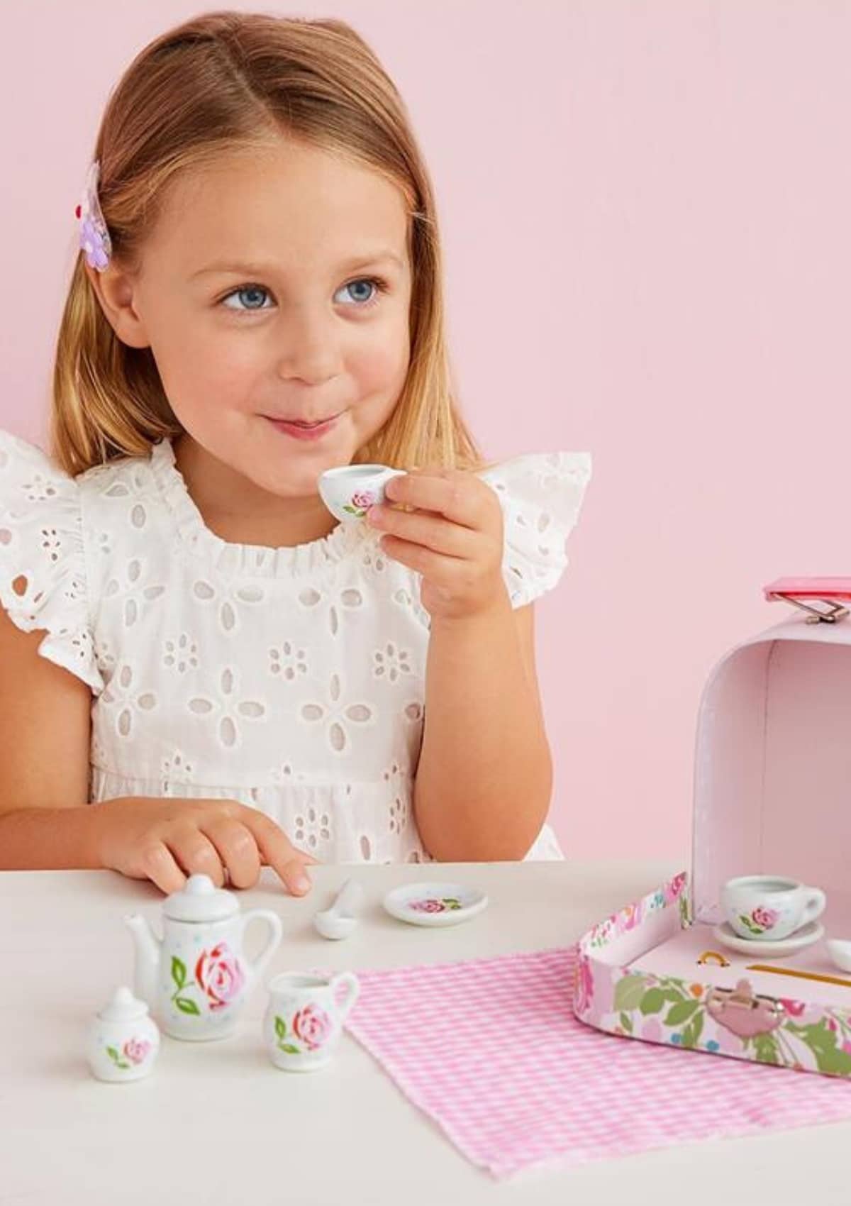 Children's Pink Ceramic Tea Set