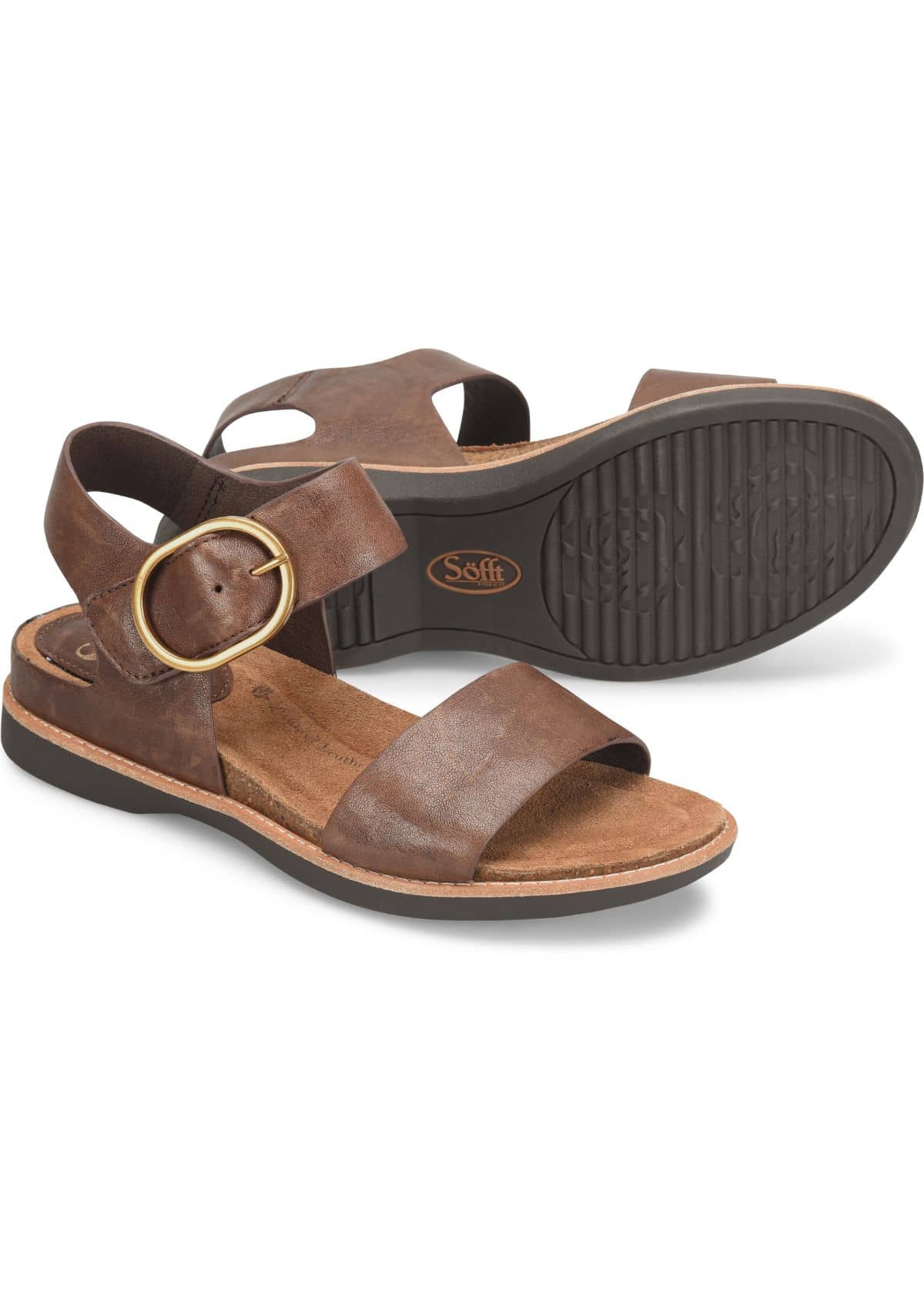 Bali Leather Strap Sandal - Cocoa Brown -Sofft Shoe Co- Ruby Jane-